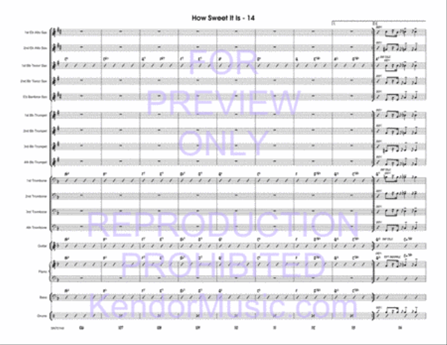How Sweet It Is How Sweet It Is Jazz Ensemble scores gallery preview page 15