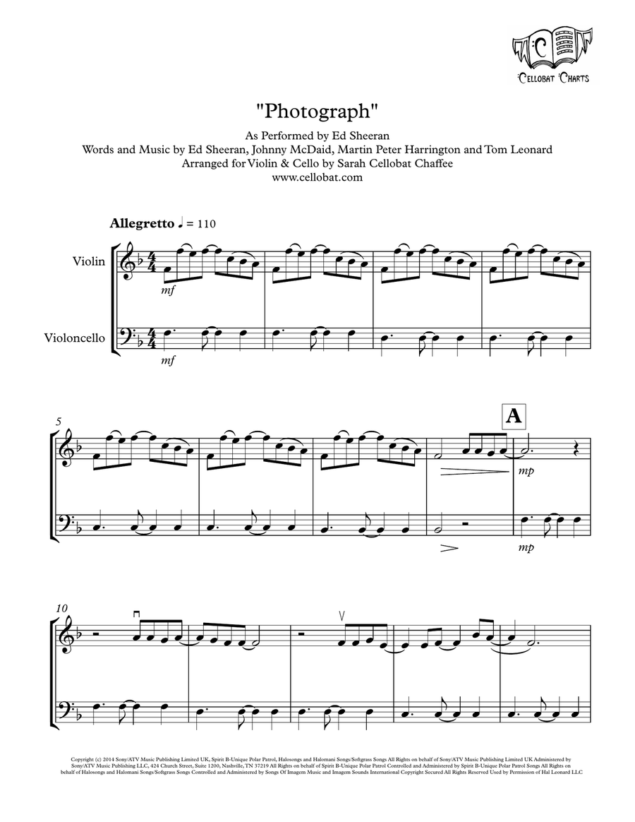 Photograph String Duet scores gallery preview page 1