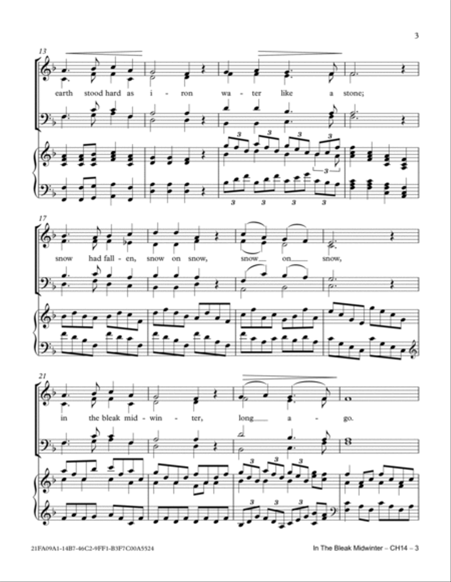 In The Bleak Midwinter In The Bleak Midwinter 4-Part scores gallery preview page 3
