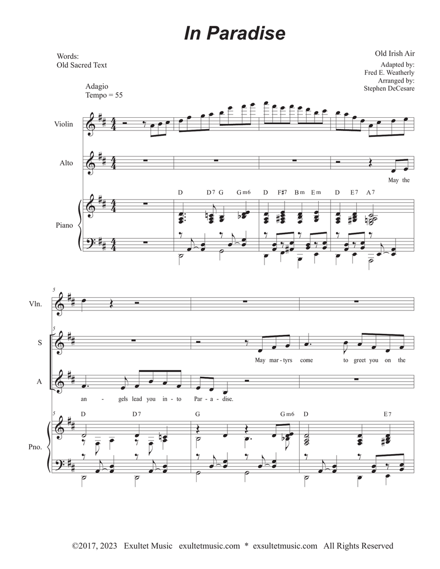 Book cover for In Paradise (2-part choir - (SA) - Alternate Version)