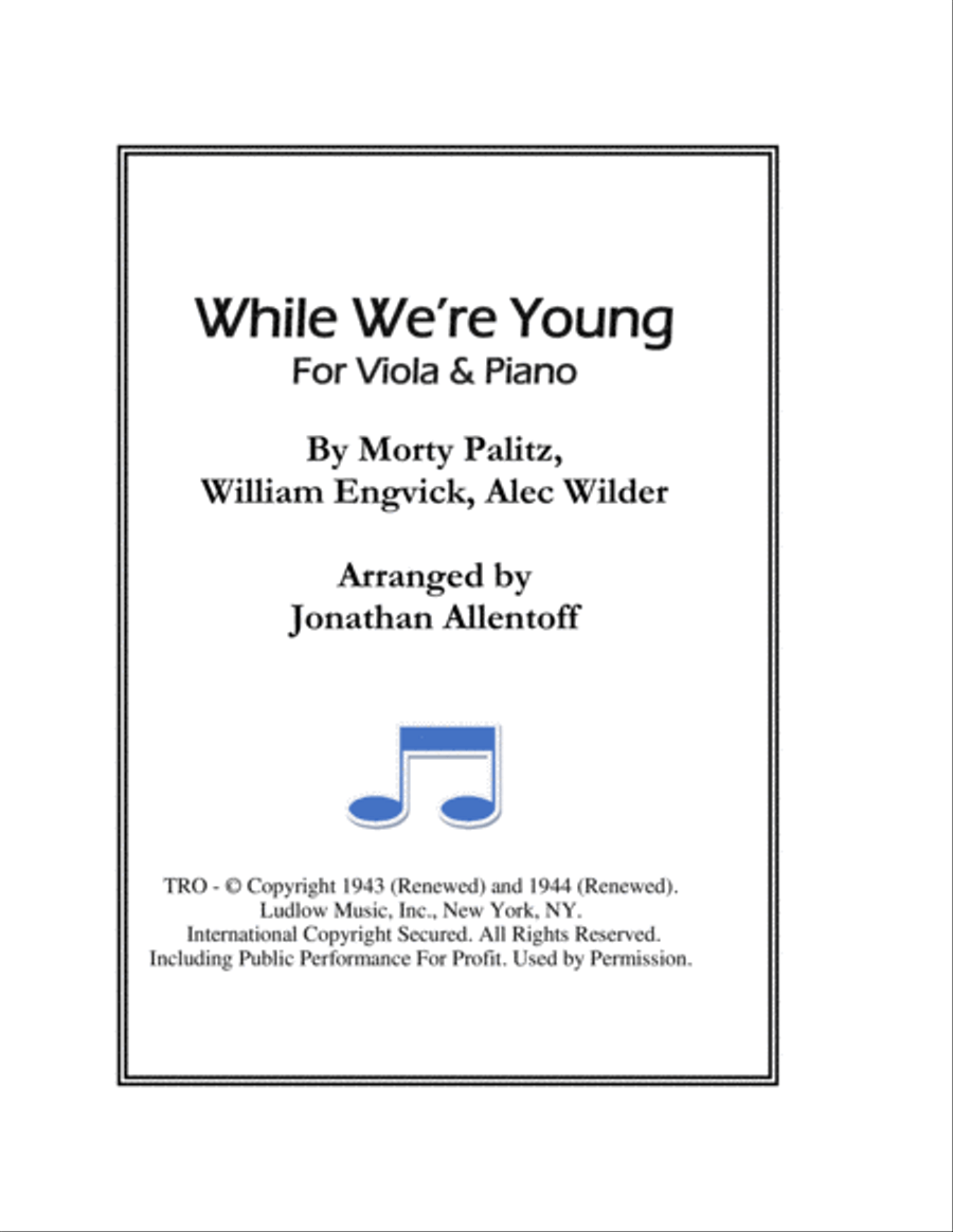 While We're Young Viola scores gallery preview page 1