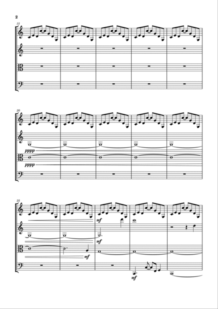 La Villa Strangiato La Villa Strangiato String Quartet scores gallery preview page 3