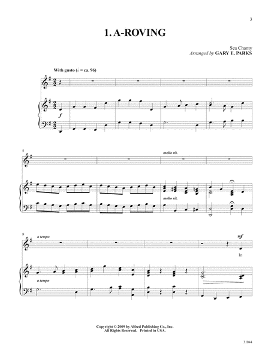 12 Folk Songs for Solo Singers Medium-High Voice scores gallery preview page 6