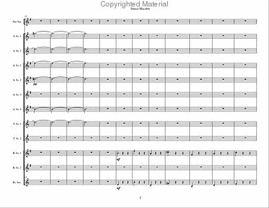 Danse Macabre Danse Macabre Bass Saxophone scores gallery preview page 3