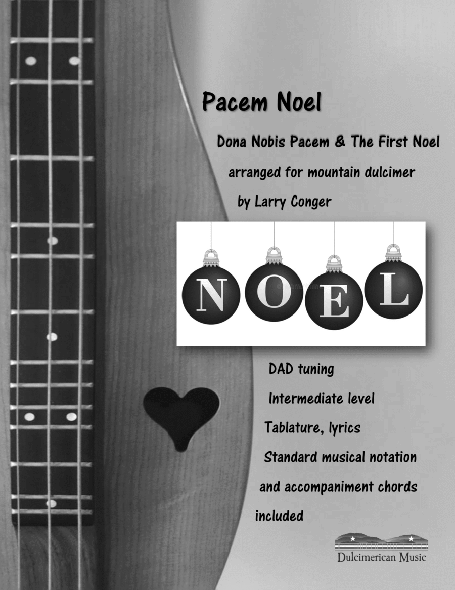Pacem Noel (duet) Dulcimer scores gallery preview page 1