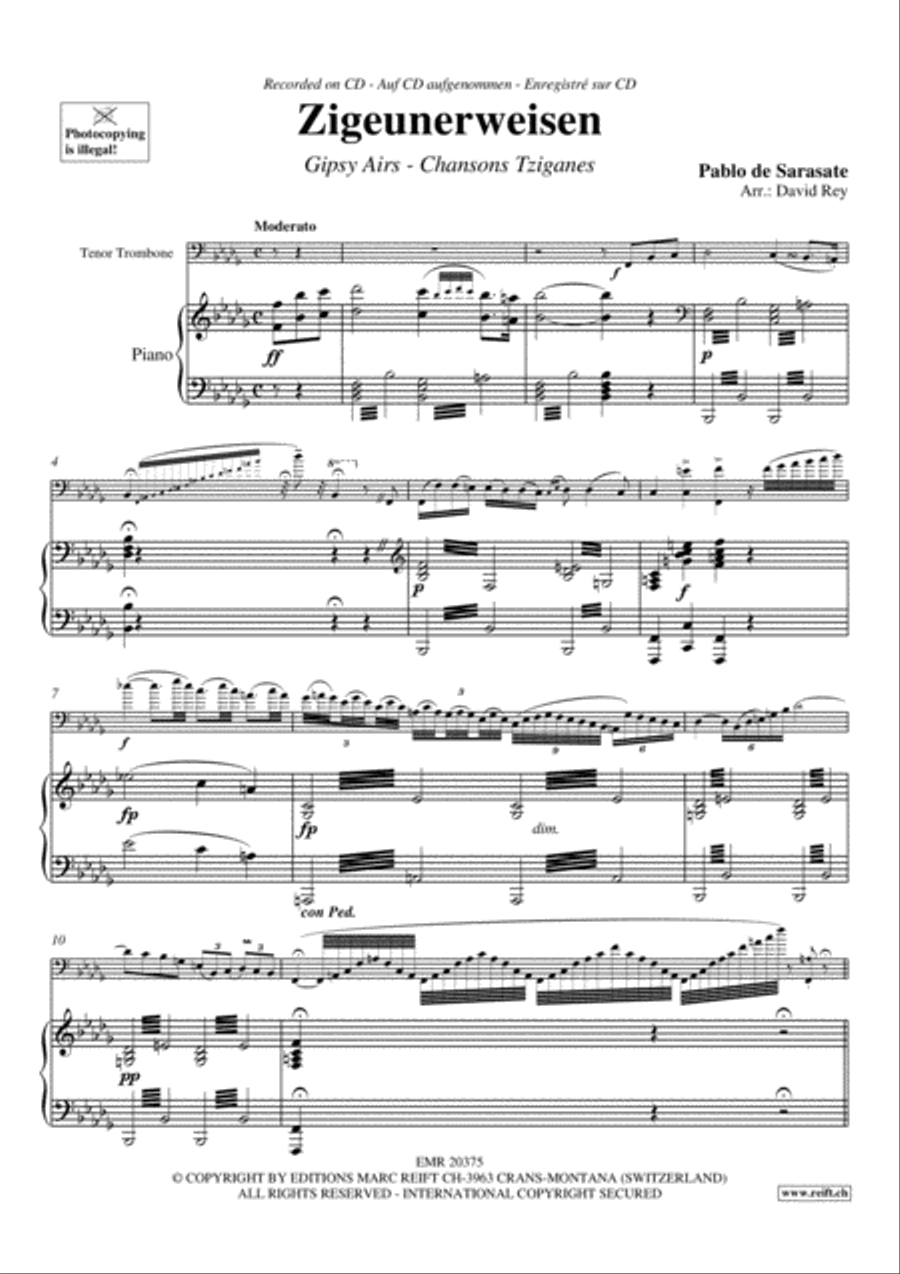 Zigeunerweisen Piano Accompaniment scores gallery preview page 4