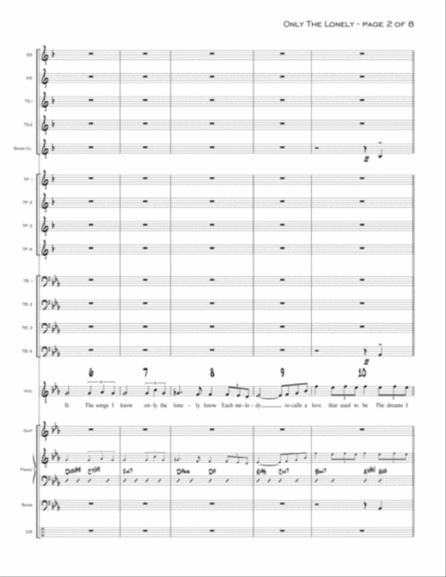 Only The Lonely Jazz Ensemble scores gallery preview page 2