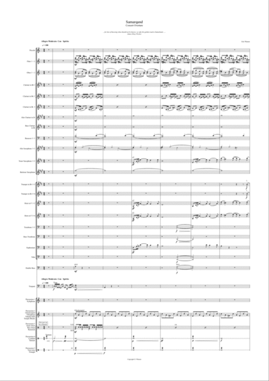 Samarqand Concert Overture Concert Band scores gallery preview page 1