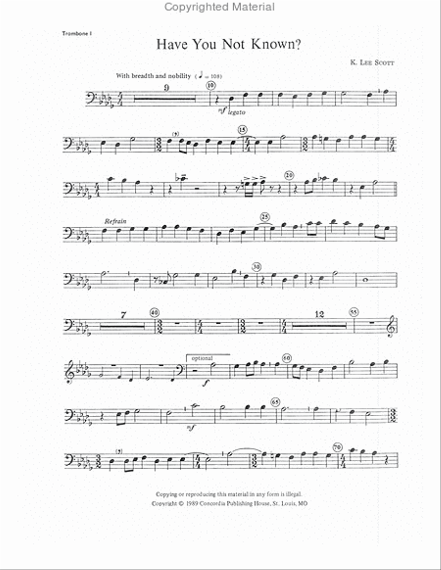 Have You Not Known (Instrumental Parts) Choir scores gallery preview page 6