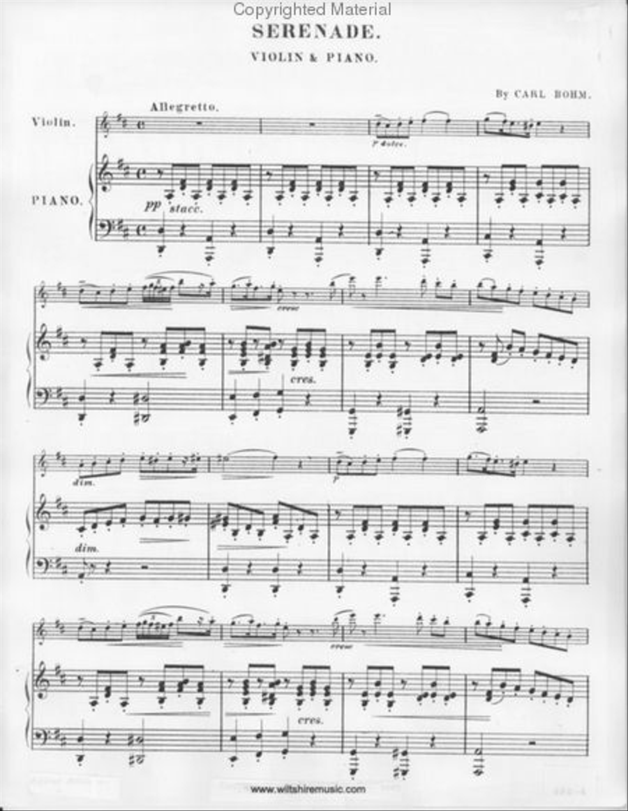 Serenade Violin Solo scores gallery preview page 2