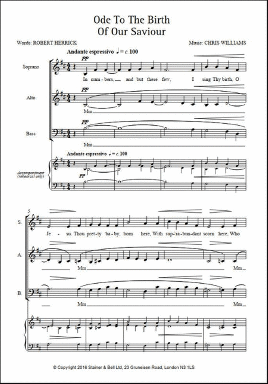 Ode To The Birth Of Our Saviour (SAB) 3-Part scores gallery preview page 2