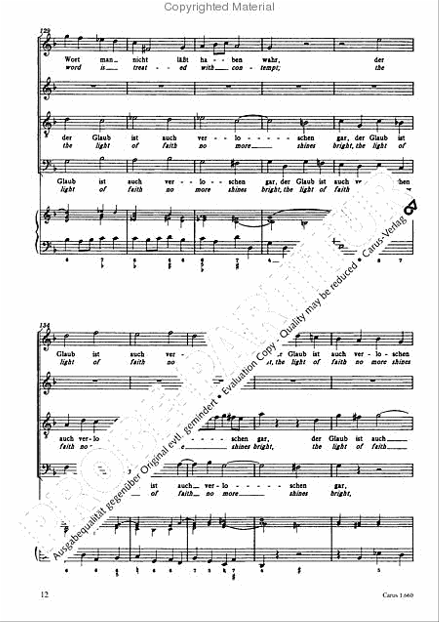Bach: Ach Gott, vom Himmel; Das wollst du Score scores gallery preview page 13