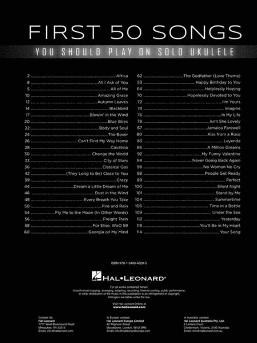 First 50 Songs You Should Play on Solo Ukulele Ukulele scores gallery preview page 4