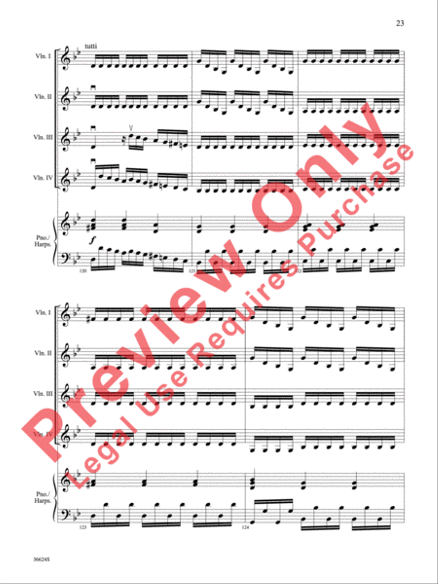 Violins Go Vivaldi -- Two Movements for Violin Quartet Small Ensemble scores gallery preview page 24