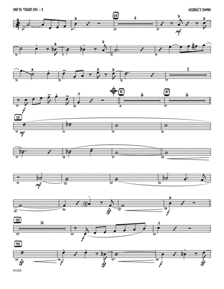 George's Samba - 2nd Bb Tenor Saxophone