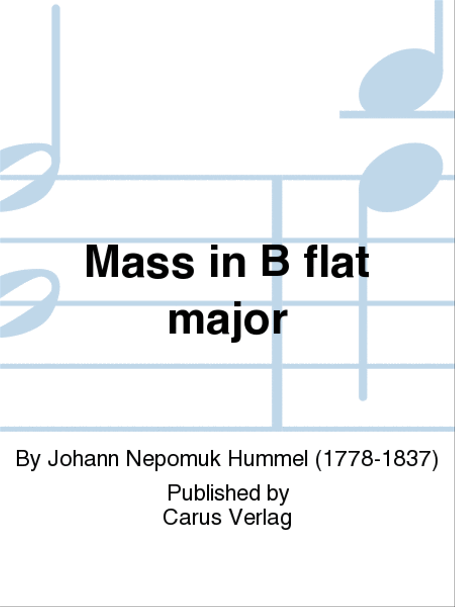 Mass in B flat major 4-Part scores gallery preview page 1