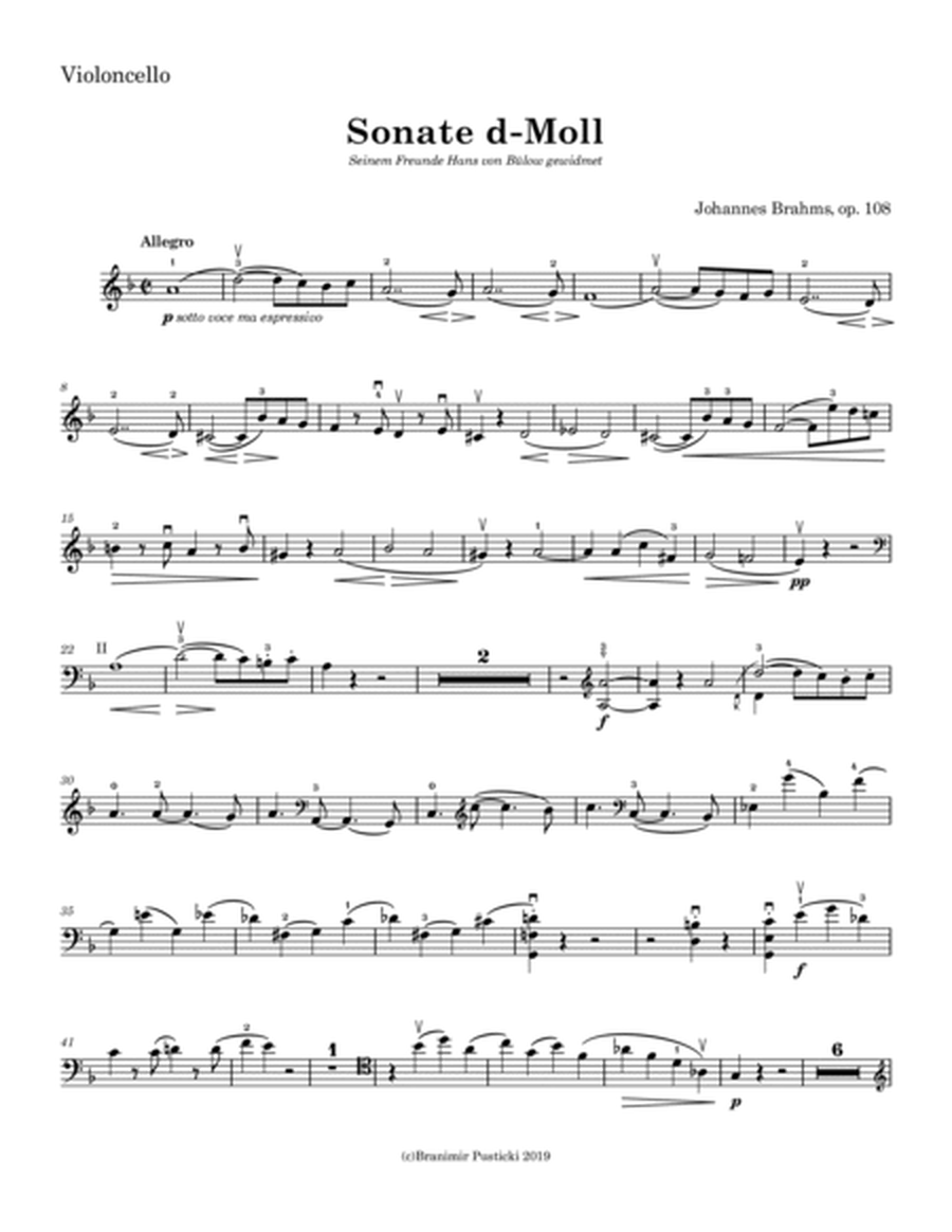 Sonata in d minor, op. 108