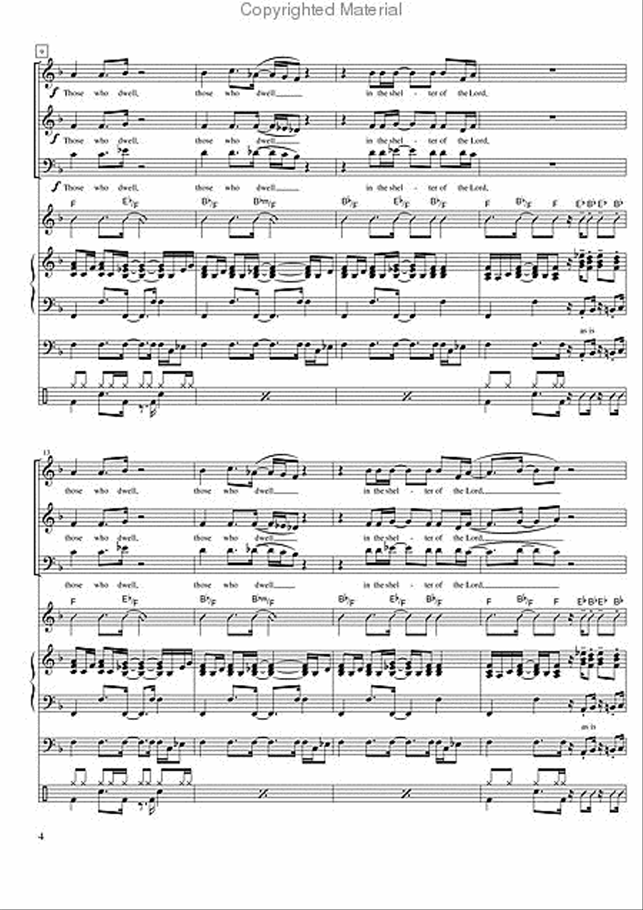 My Fortress - A Funky Praise 3-Part scores gallery preview page 3
