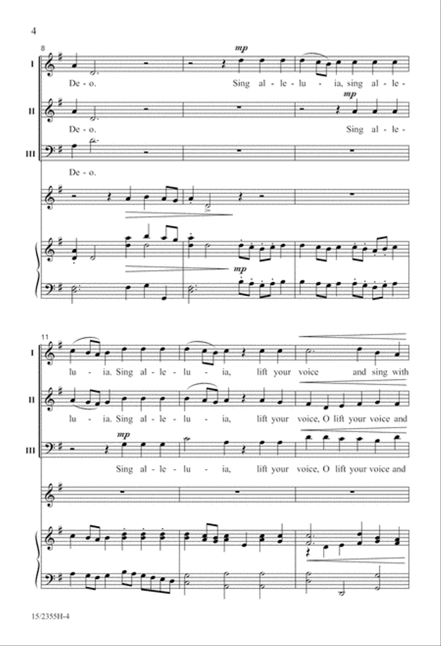 Cantate Deo (from Water Music Suite) 3-Part scores gallery preview page 5