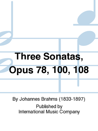 Book cover for Three Sonatas, Opus 78, 100, 108