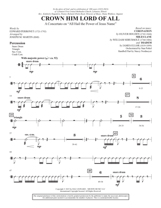 Crown Him Lord Of All (A Concerto on "All Hail The Power Of Jesus' Name") (Brass) - Percussion