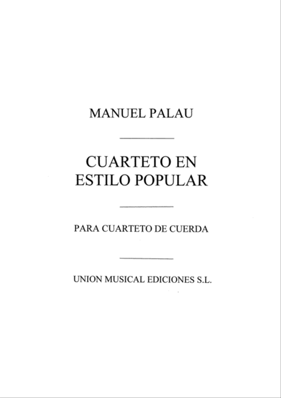 Cuarteto En Estilop Popular String Quartet String Quartet scores gallery preview page 1