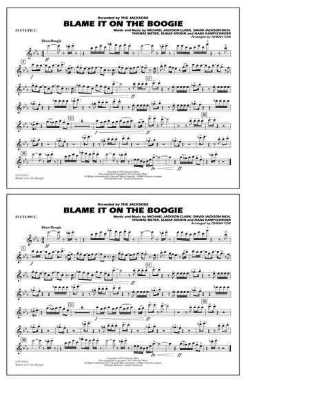 Blame It on the Boogie - Flute/Piccolo