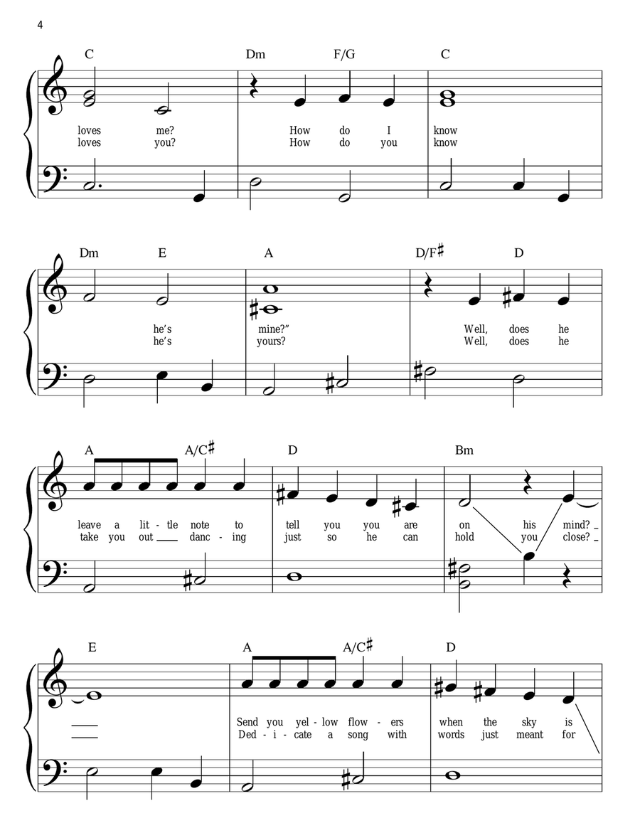 That's How You Know (from Enchanted) Easy Piano scores gallery preview page 4
