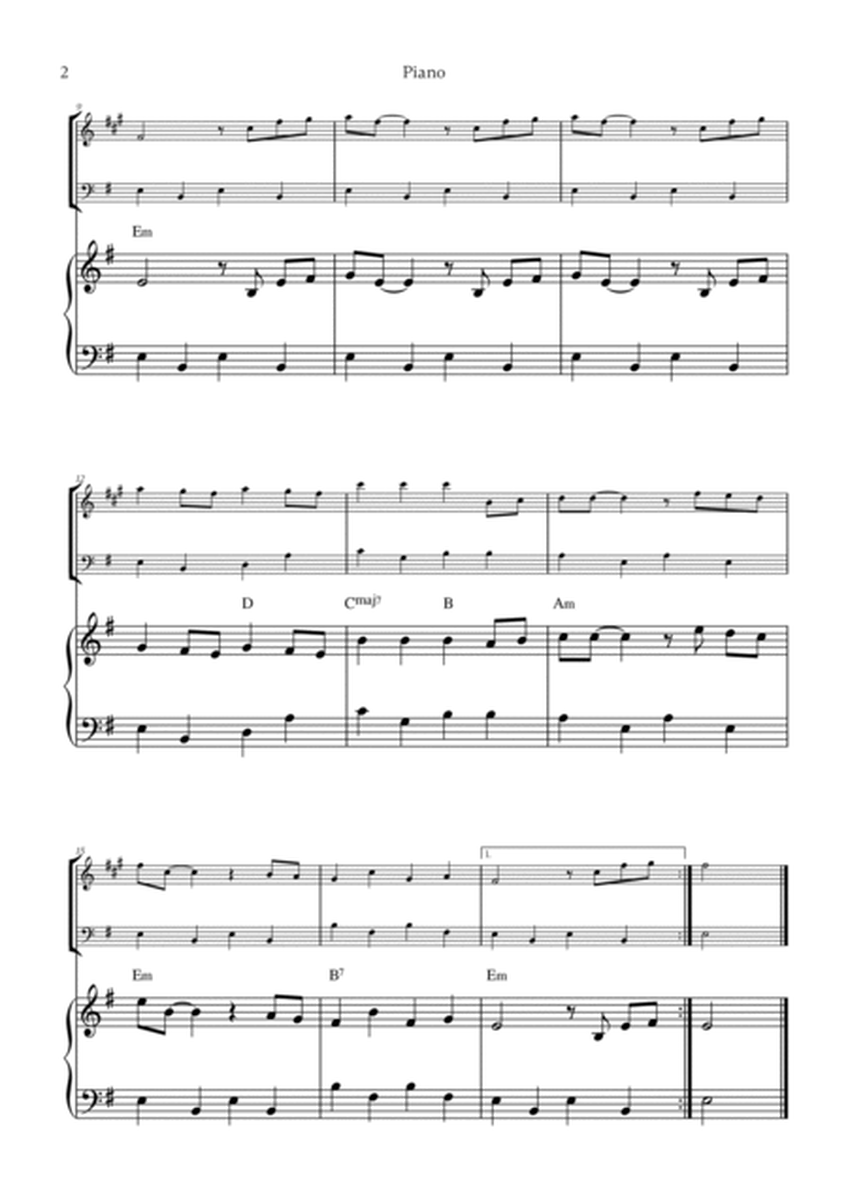 Bella Ciao with chords for Trumpet in Bb, Trombone and Piano image number null