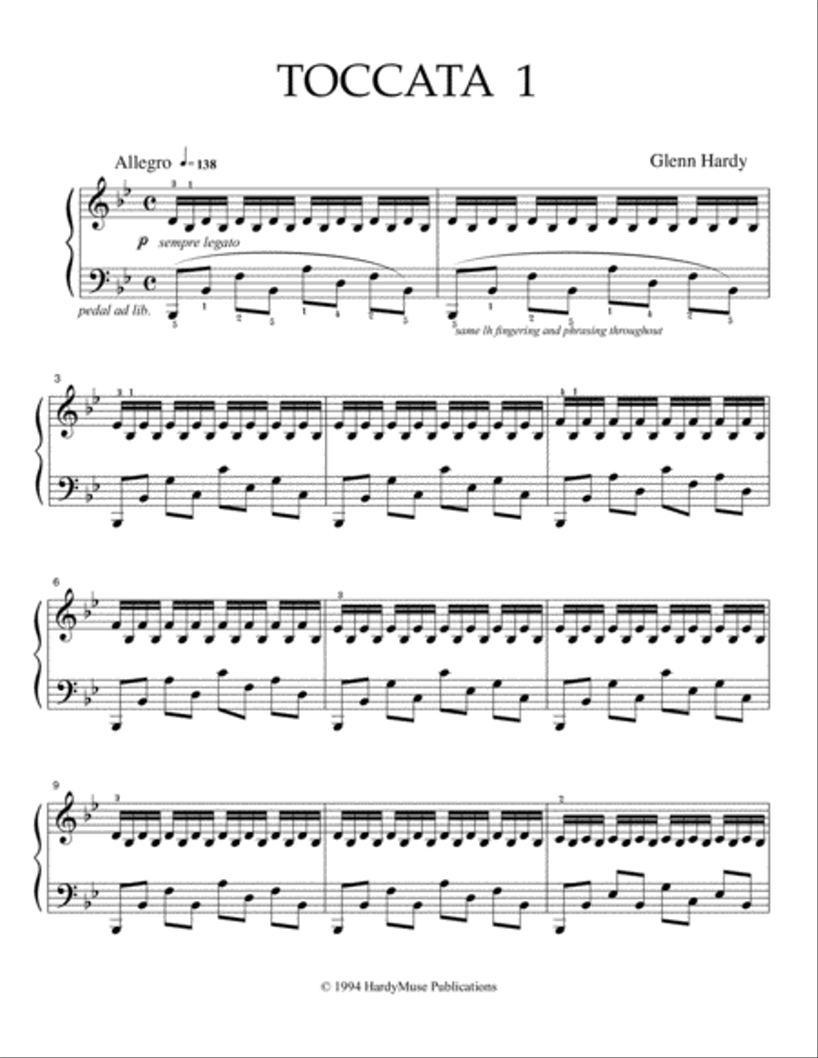 Toccata 1 Piano Solo scores gallery preview page 3