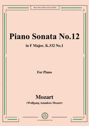 Book cover for Mozart-Piano Sonata No.12 in F Major,K.332,No.1