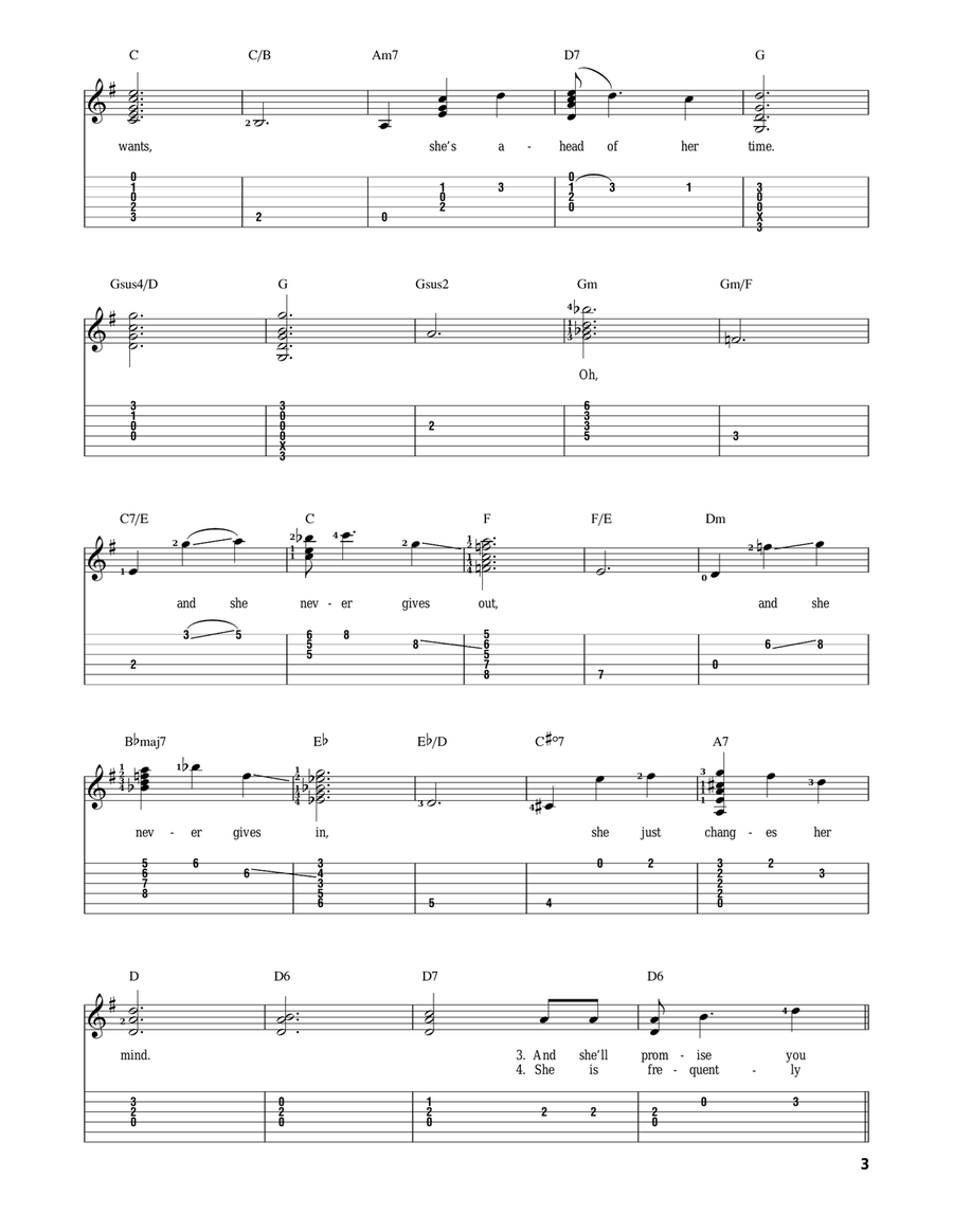 She's Always A Woman Acoustic Guitar scores gallery preview page 3