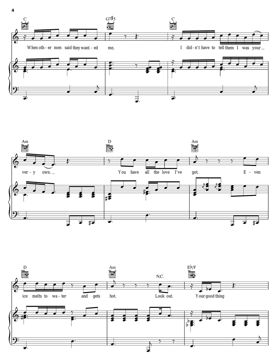 Your Good Thing (Is About To End) Piano, Vocal, Guitar scores gallery preview page 4