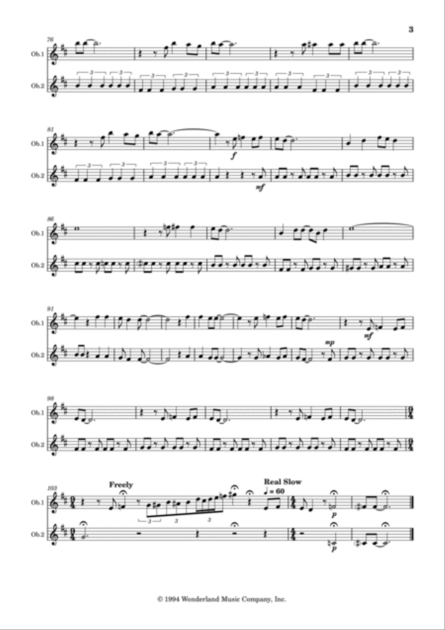 Hakuna Matata Woodwind Duet scores gallery preview page 3