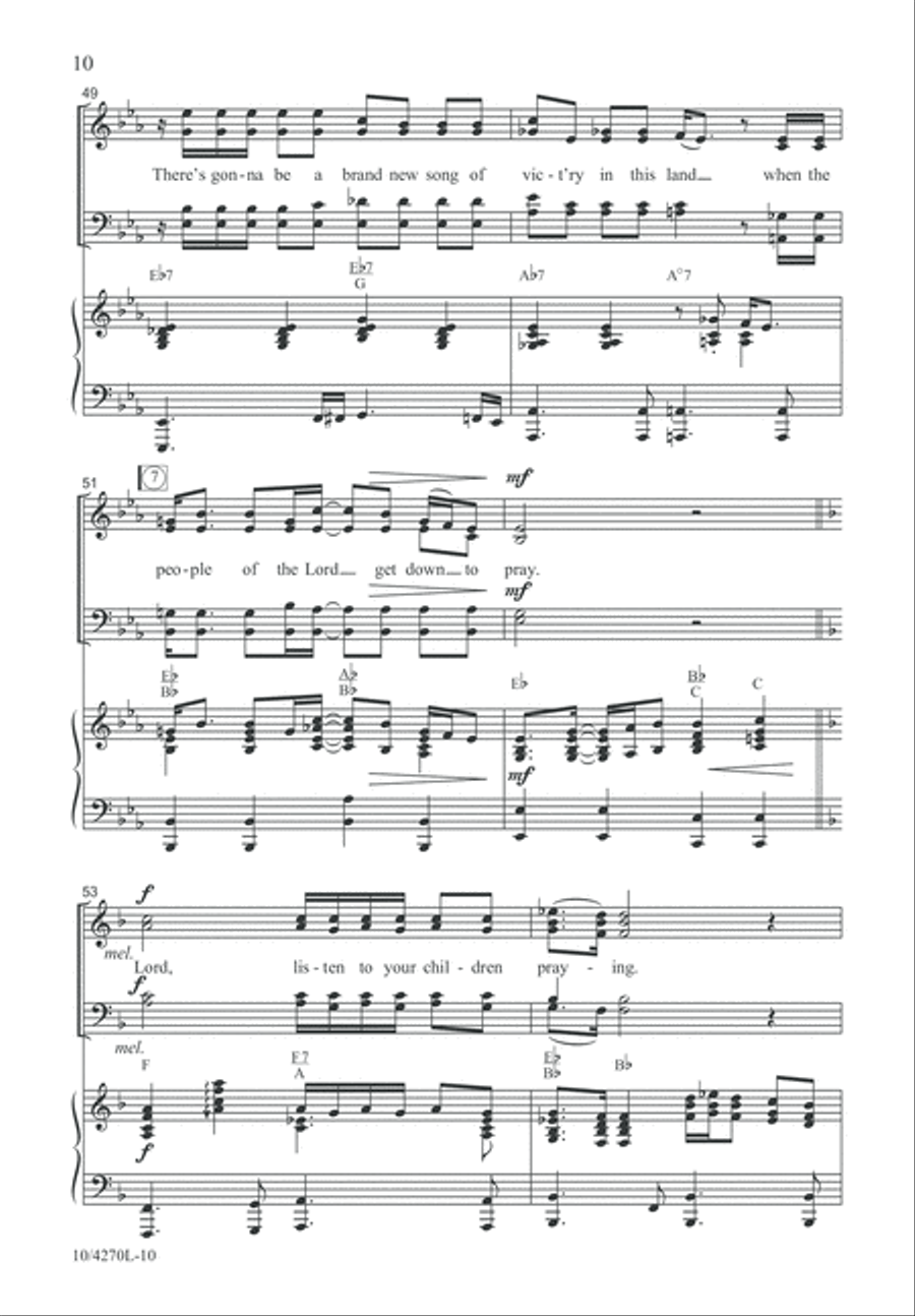 Lord, Listen to Your Children Praying 4-Part scores gallery preview page 11
