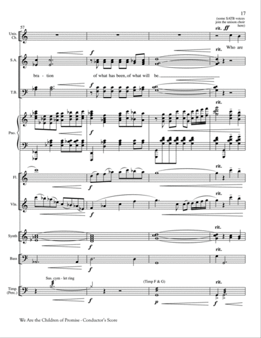 We Are the Children of Promise Unison Choir scores gallery preview page 17