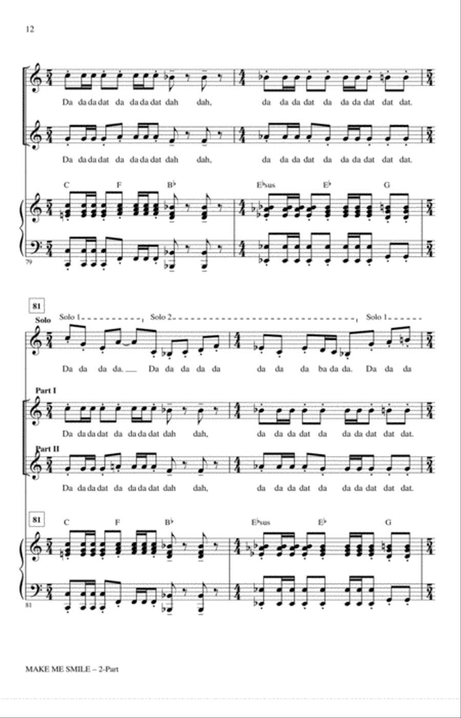 Make Me Smile Make Me Smile 2-Part scores gallery preview page 11