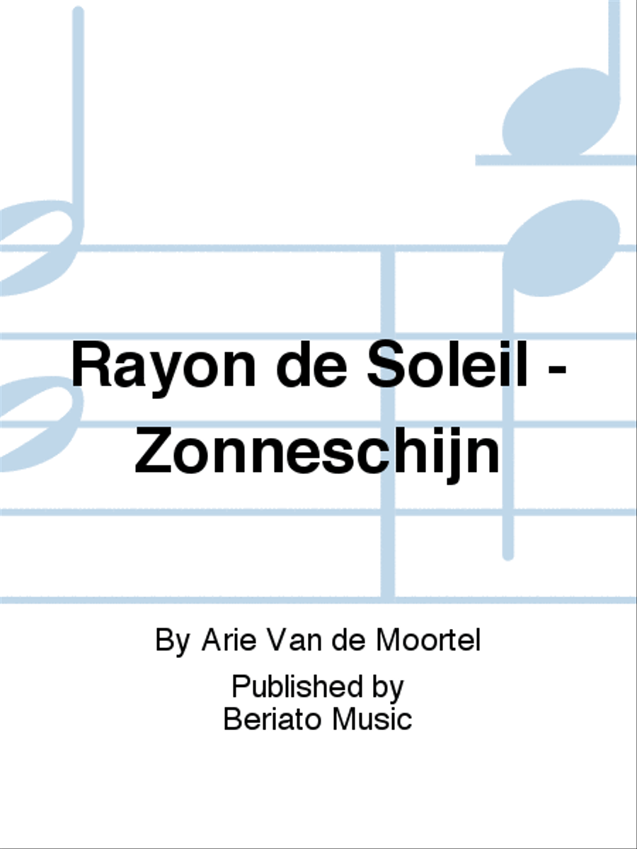 Rayon de Soleil - Zonneschijn Violin Solo scores gallery preview page 1