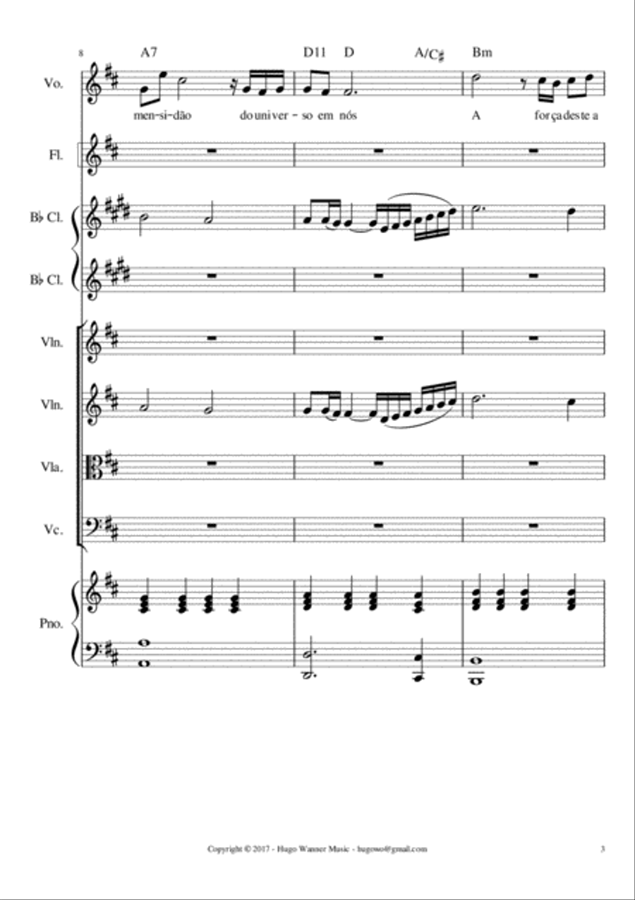 Céu de Santo Amaro - Cantata BWV 156 Céu de Santo Amaro - Cantata BWV 156 Chamber Orchestra scores gallery preview page 3