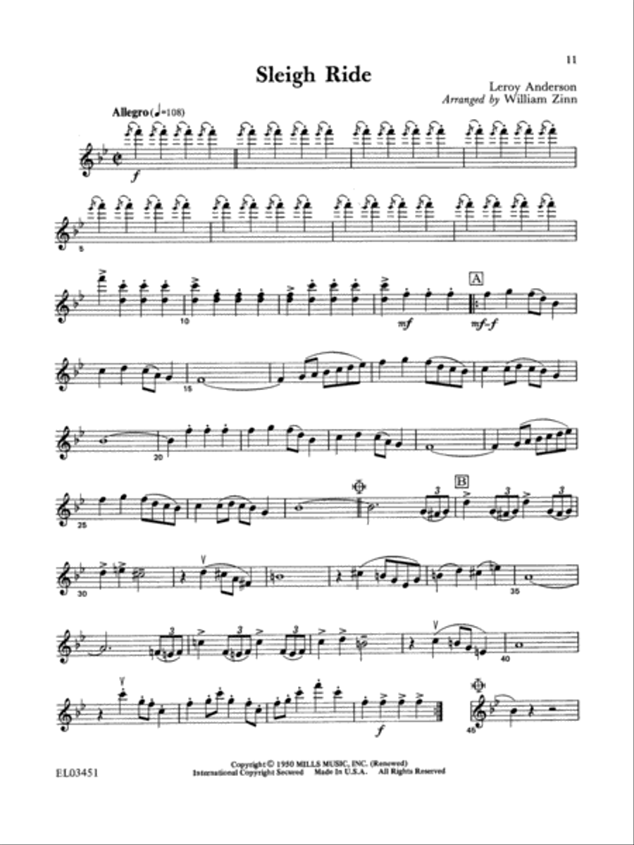 Leroy Anderson For Strings 1st Violin String Orchestra scores gallery preview page 4