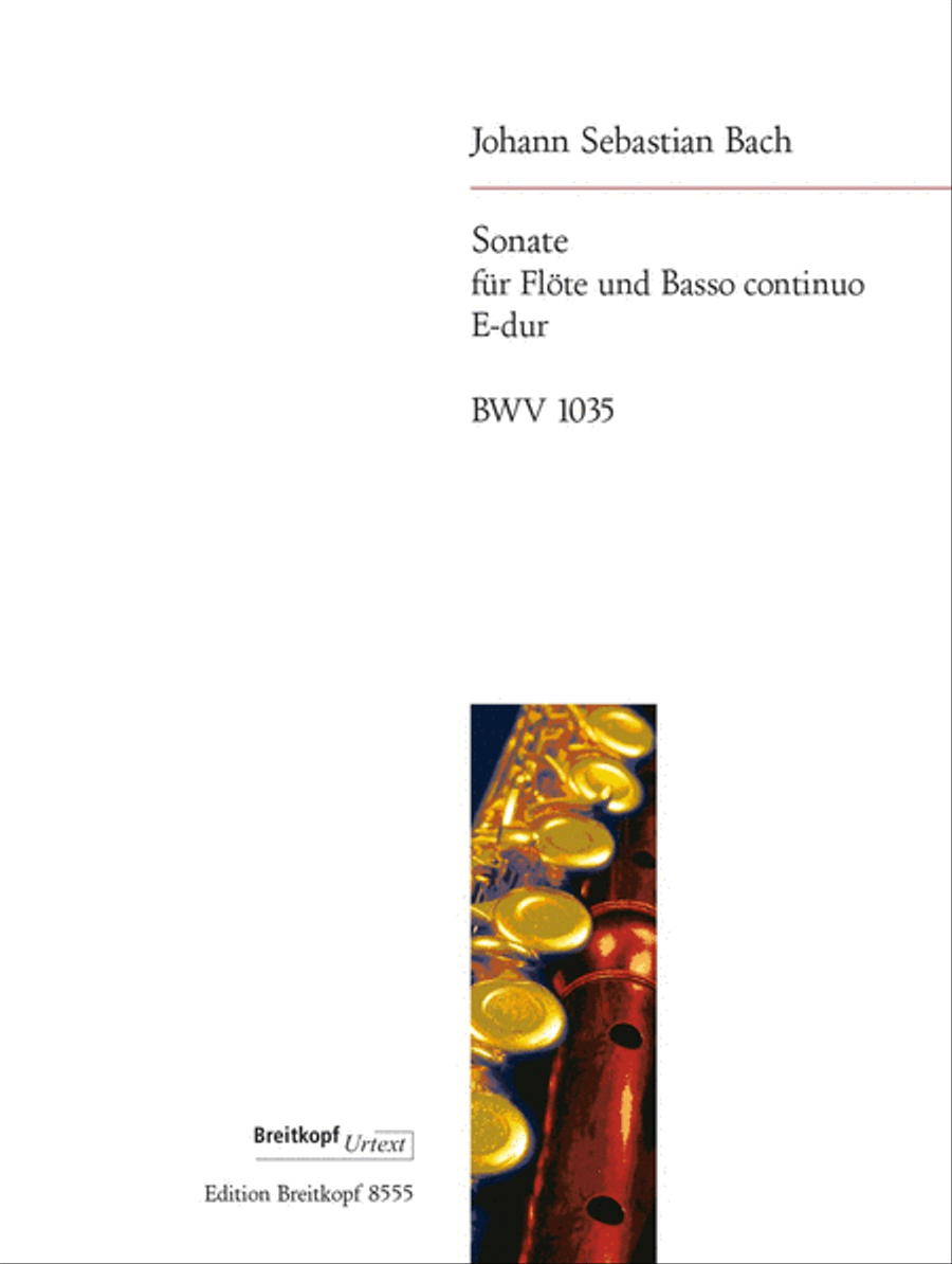 Sonata in E major BWV 1035 Flute Solo scores gallery preview page 1