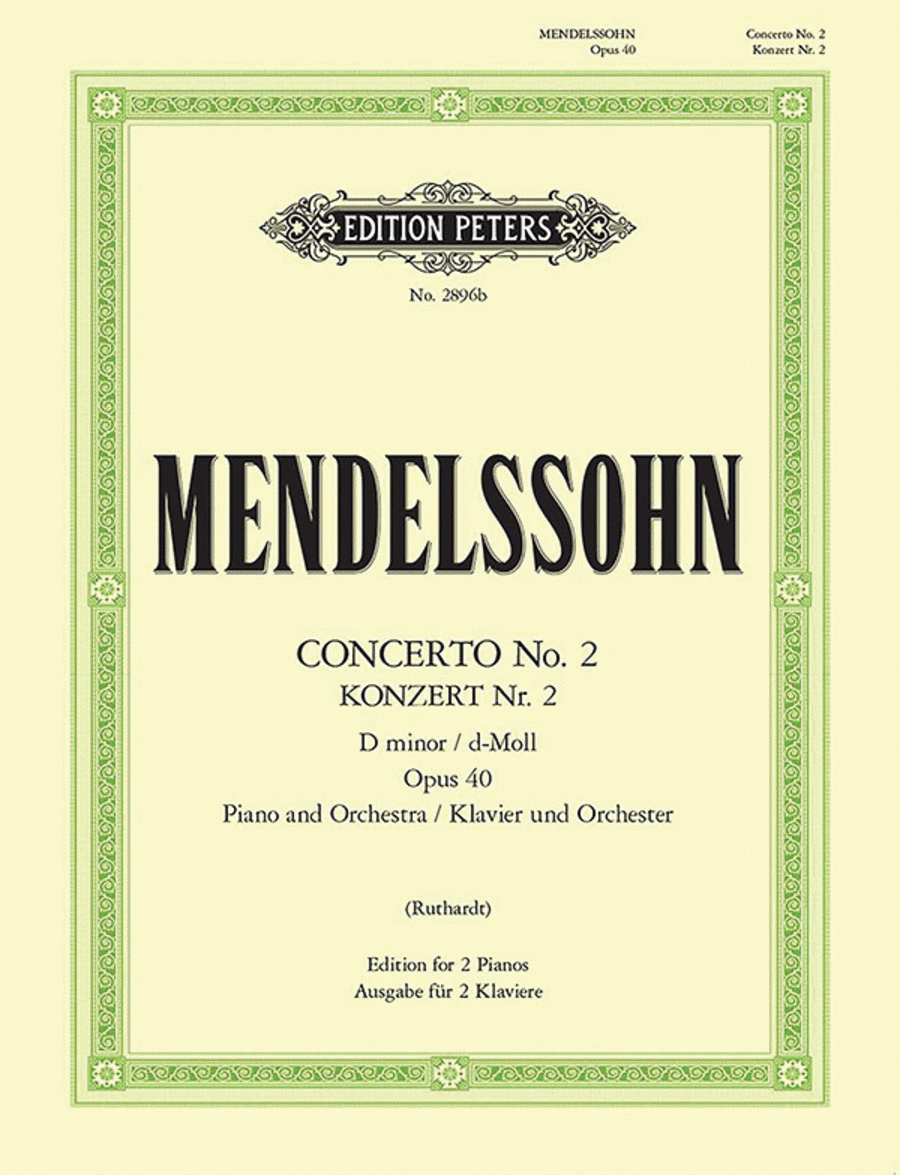 Piano Concerto No. 2 in D minor Op. 40 (Edition for 2 Pianos) Piano Solo scores gallery preview page 1