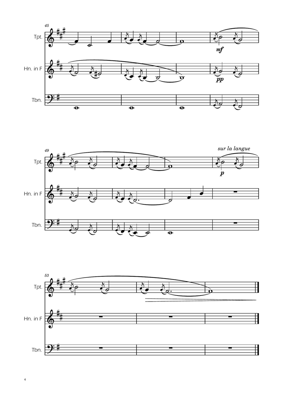 Erik Satie - Gnosienne no1 - Brass Trio Brass Trio scores gallery preview page 4