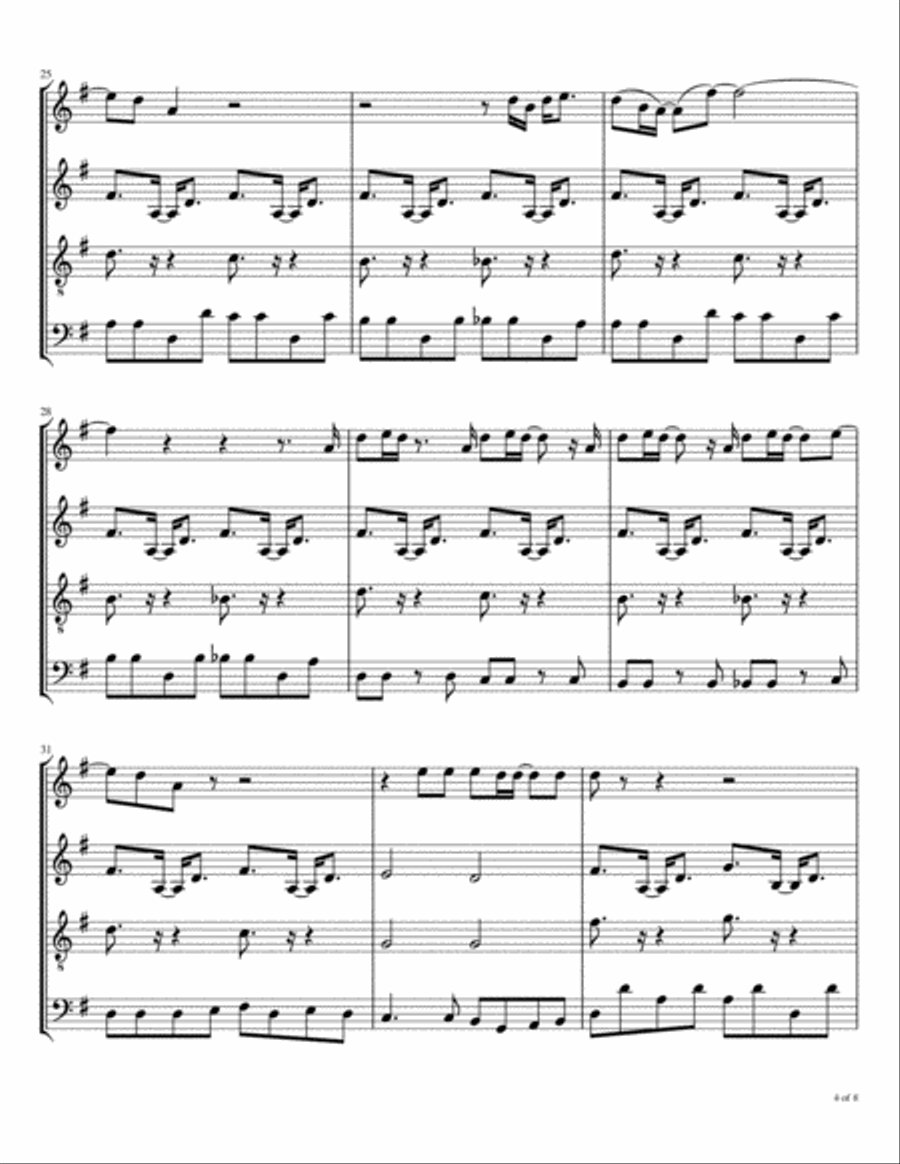 Dear Prudence Woodwind Quartet scores gallery preview page 5