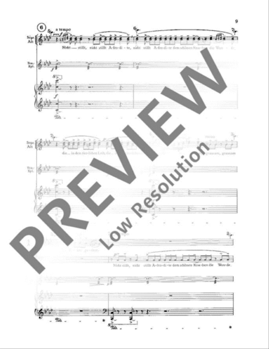 Nänie und Dithyrambe Mixed Choir scores gallery preview page 10