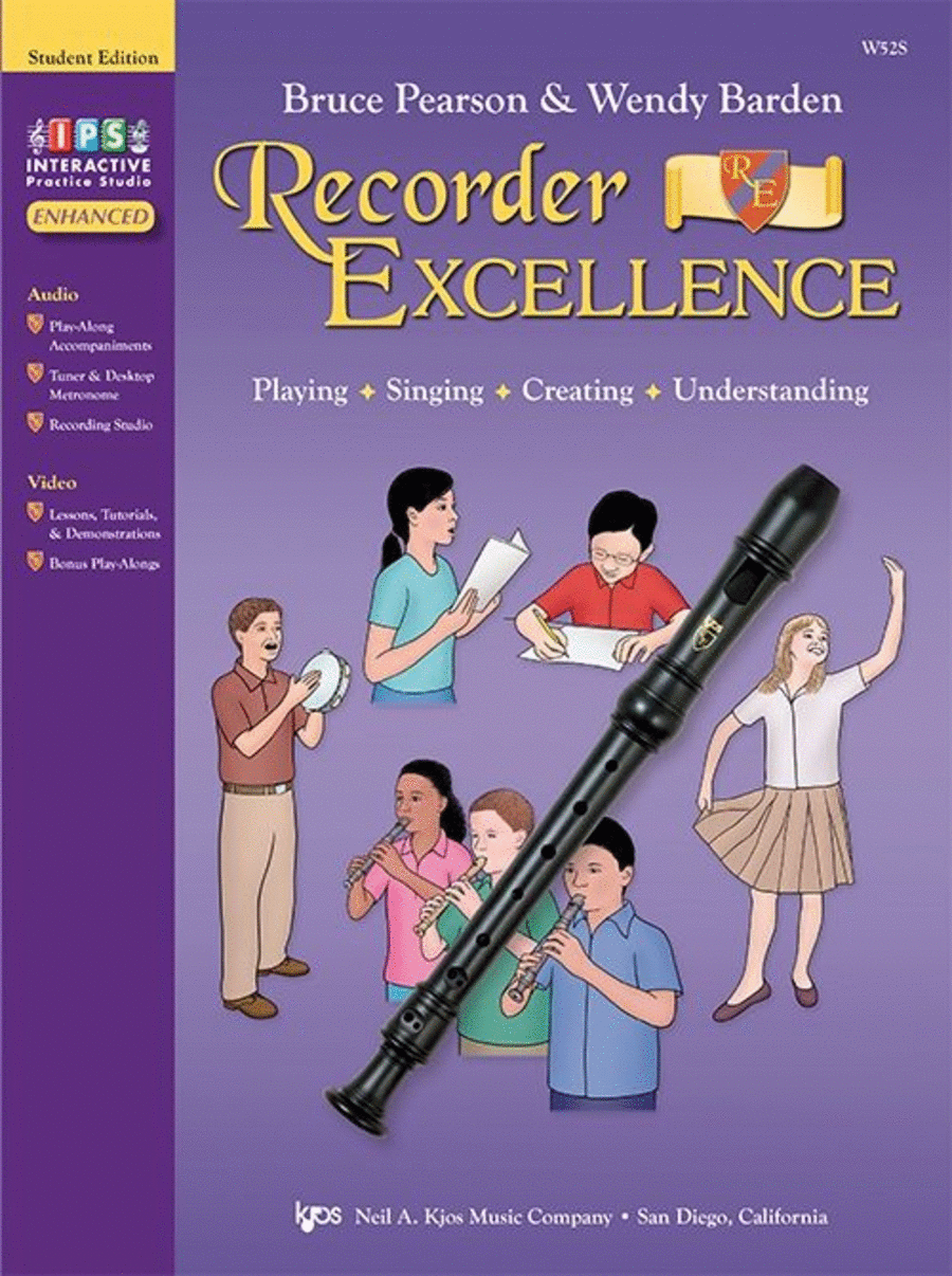 Recorder Excellence - Student Book (w/audio) Recorder scores gallery preview page 1