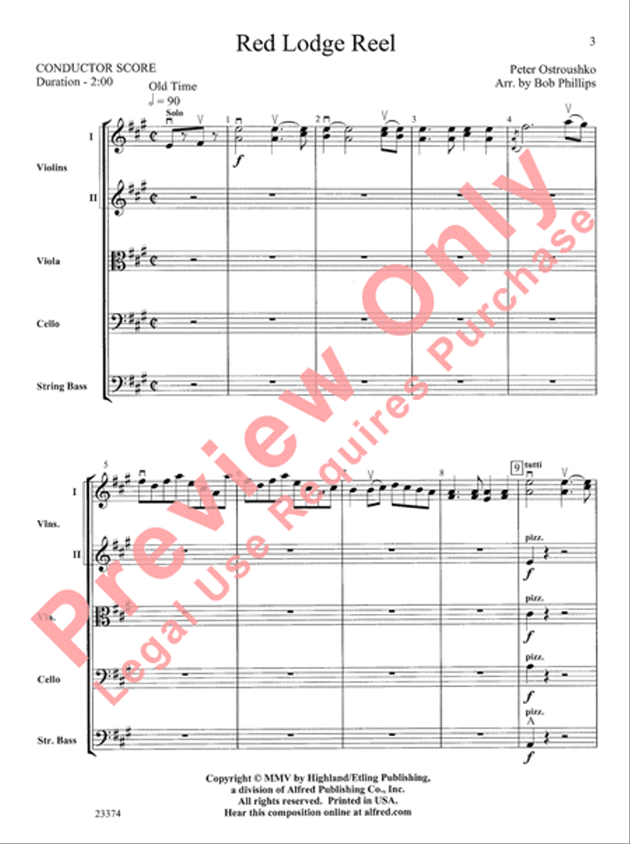 Red Lodge Reel String Orchestra scores gallery preview page 4