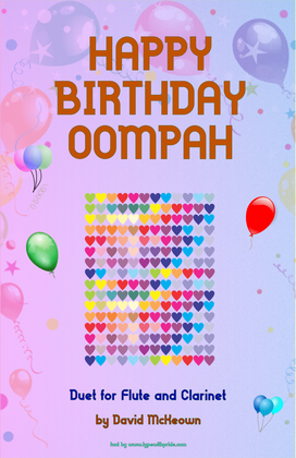 Book cover for Happy Birthday Oompah, for Flute and Clarinet Duet