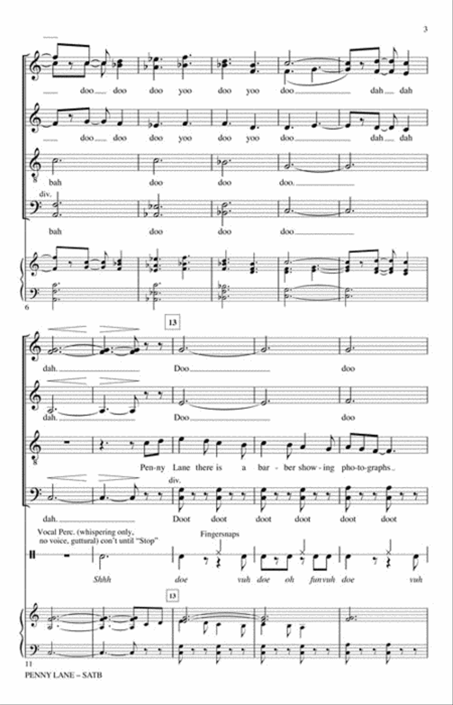 Penny Lane Penny Lane 4-Part scores gallery preview page 3