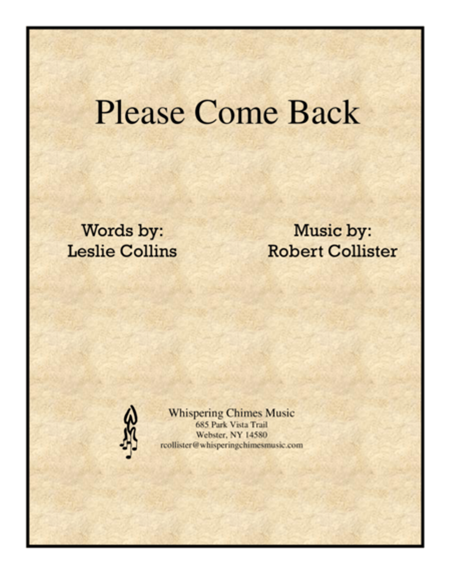 Please Come Back Please Come Back Voice Solo scores gallery preview page 1